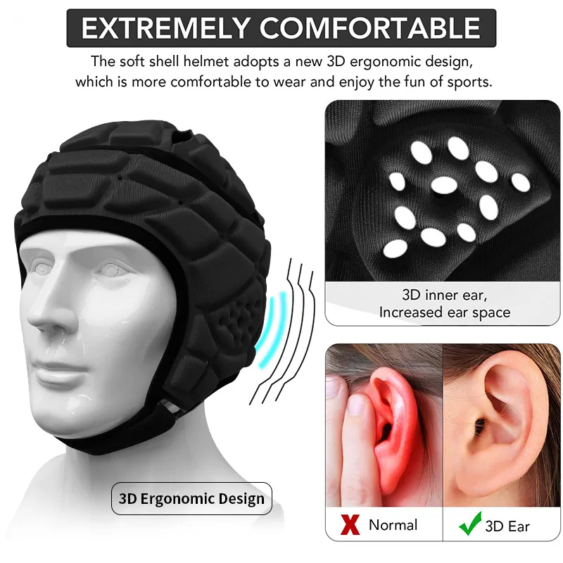 Comfortable head protection EVA padded helmet for Sport Soccer