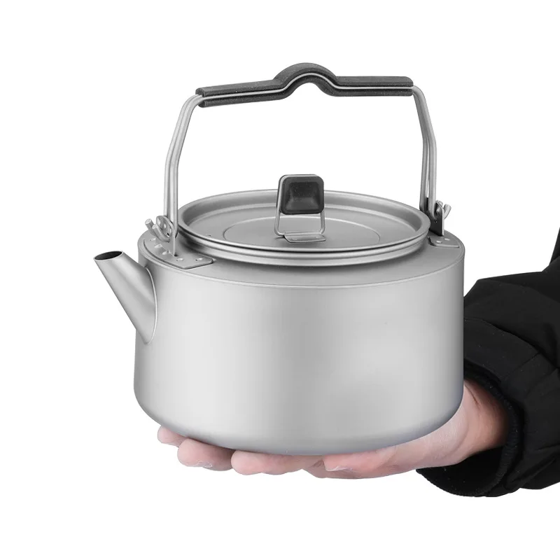 1L Sustainable Stainless Steel Tea Pot Titanium Travel Kettle
