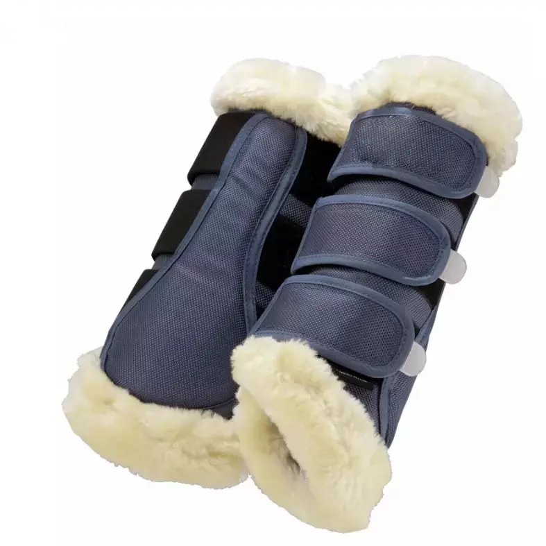 Equestrian Boots with Sheep Fur