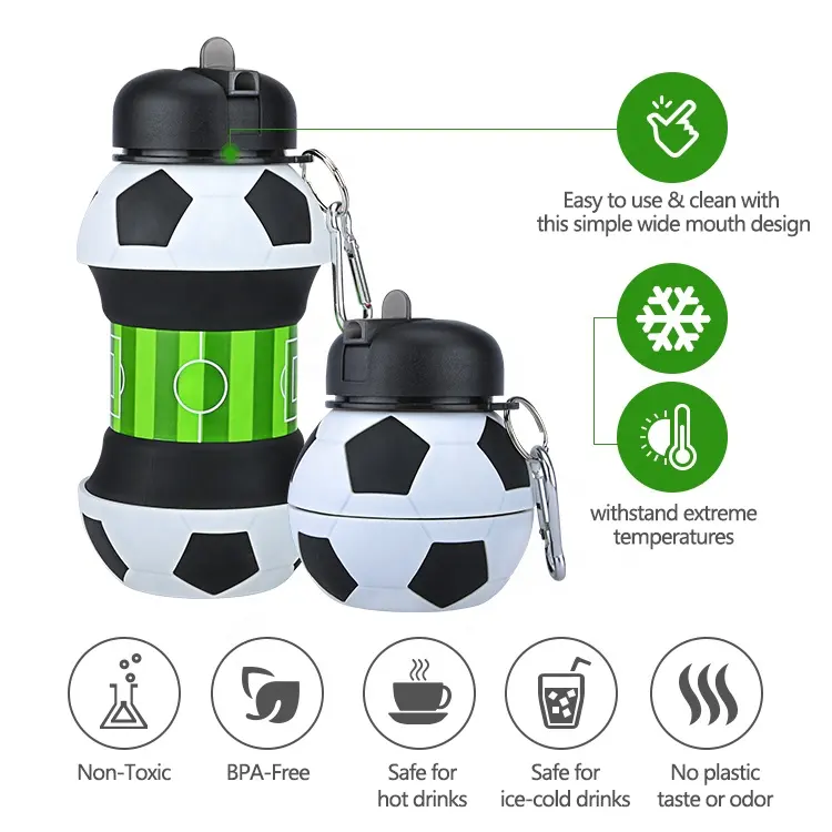 Straw Silicone Water Bottle With Custom Logo China
