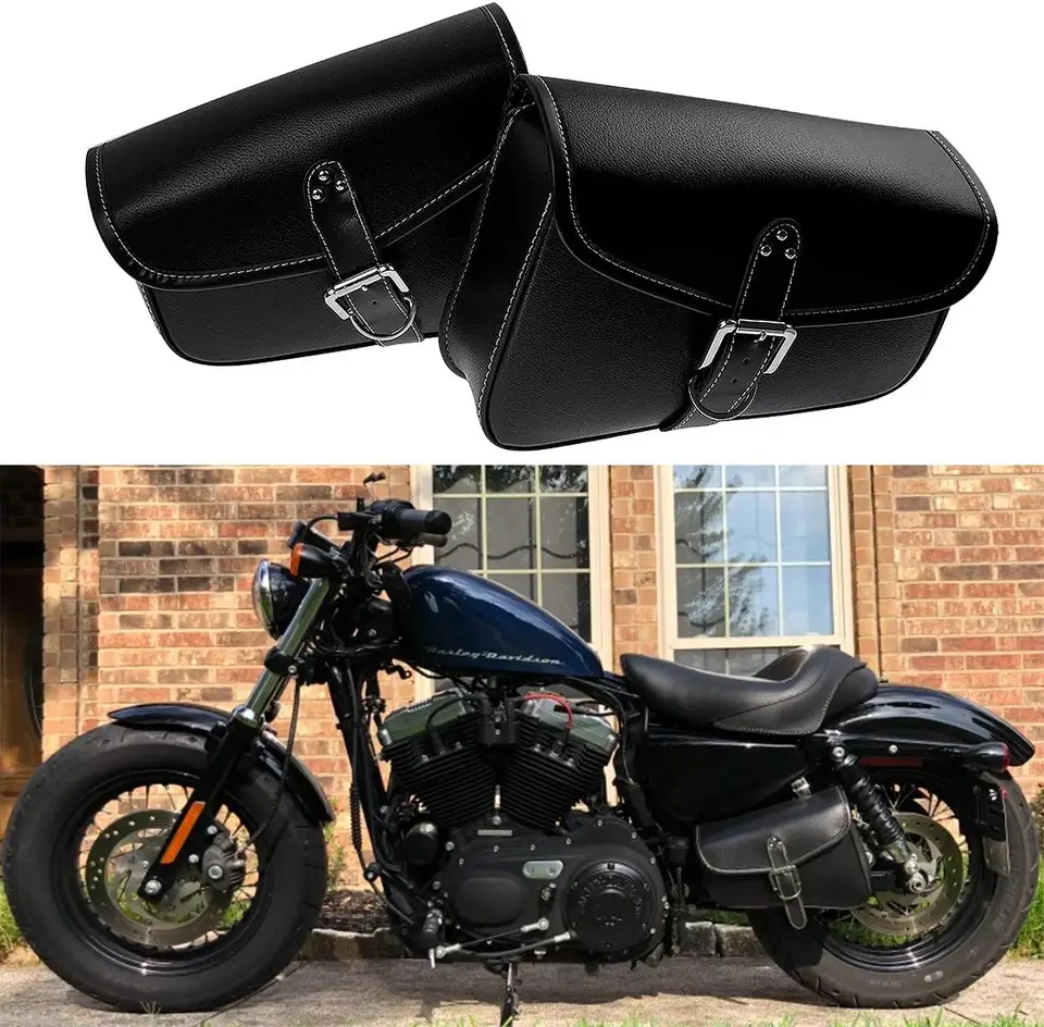 Flexible Adjustable Leather Universal Motorcycle Saddlebag China
