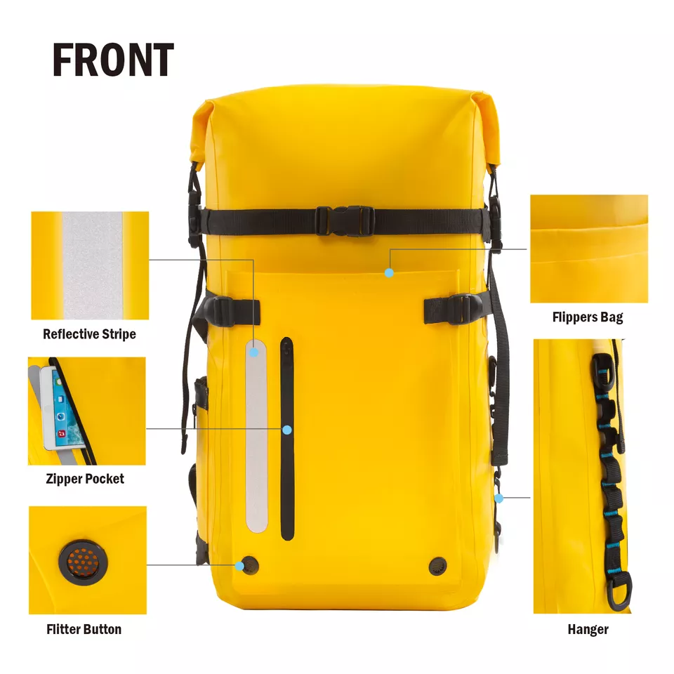 30L Waterproof Knapsack 500D PVC tarpaulin Backpack for Travelling China
