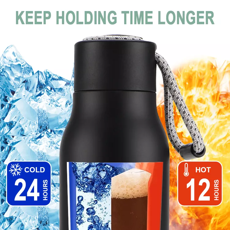 Portable 600ml Insulated Thermos Stainless Steel Bottle Travel Water Bottle