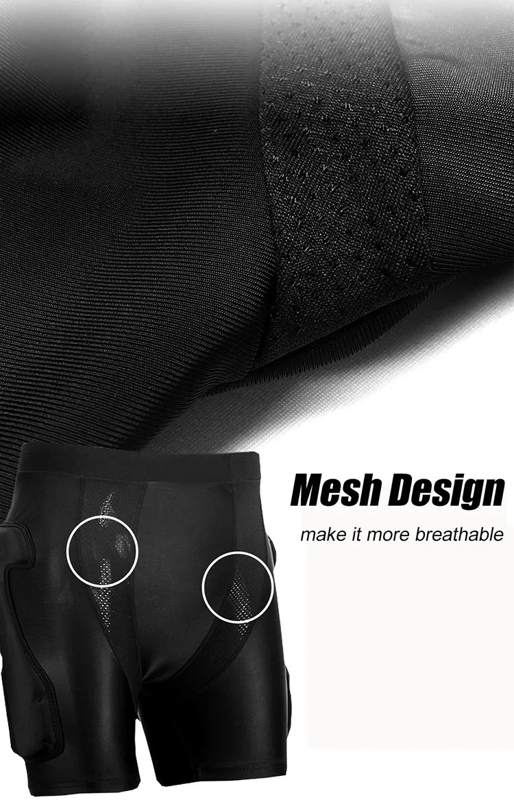 Mesh Design of EVA padded Impact Shorts Snowboard Butt Pad