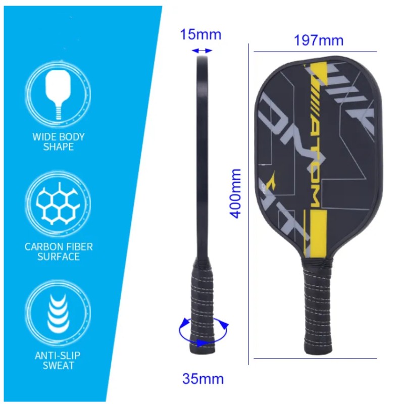 Durable USAPA Approved Carbon Fiber Advanced Pickleball Paddle