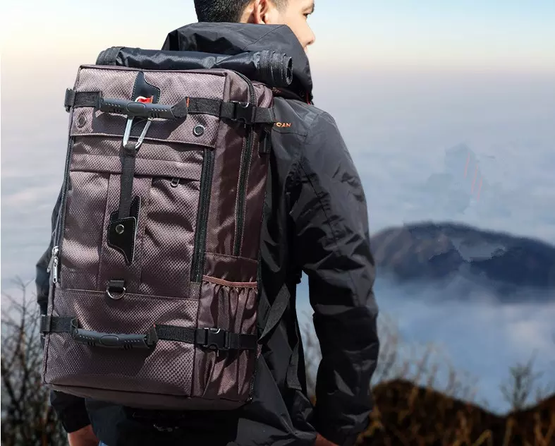 Unisex Hiking Bags Camping Waterproof Backpack Polyester Durable Knapsack