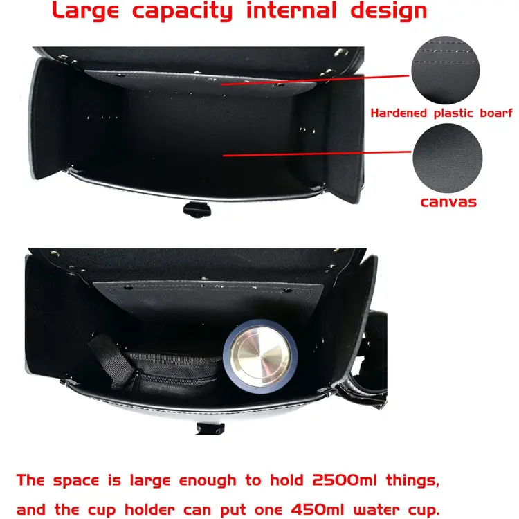 Large Capacity Genuine Leather Pannier Waterproof Storage Motorcycle Saddle Bags