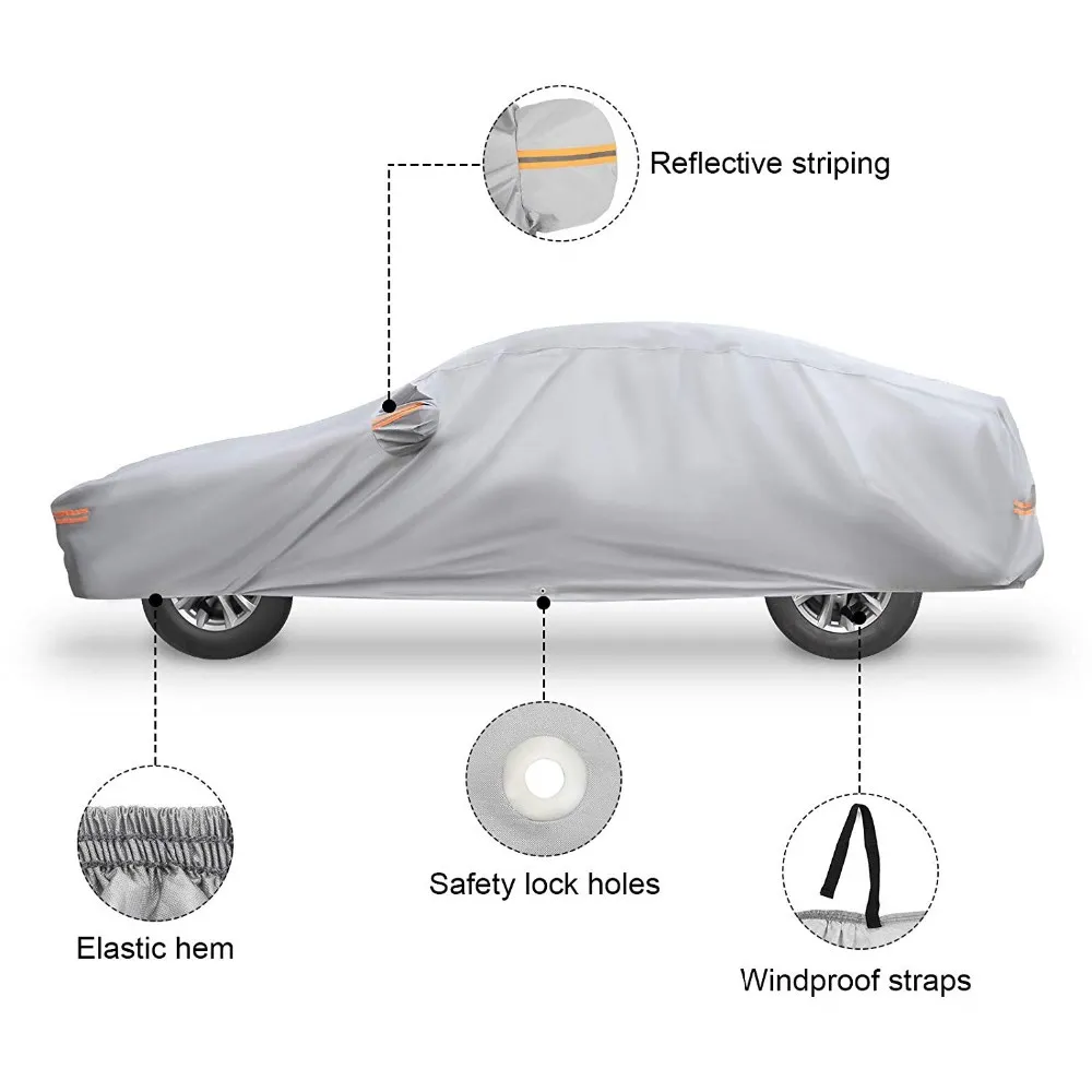 Polyester Cloth Outdoor Waterproof Custom Full Car Cover