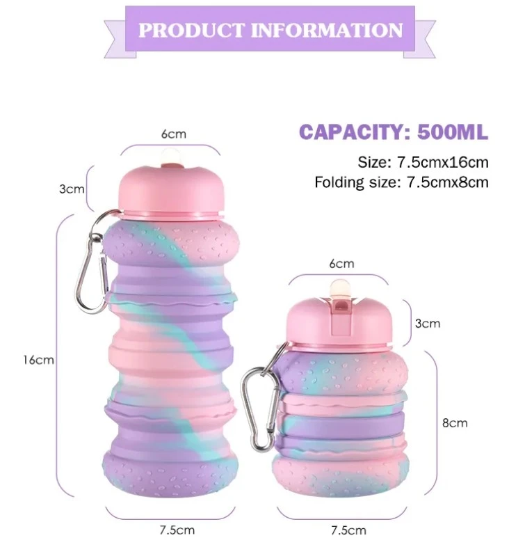 Outdoor Sport Water Bottle Silicone Foldable Water Bottle