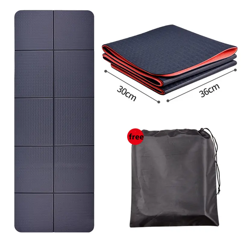 Workout Double Layer Foldable TPE Yoga Mat