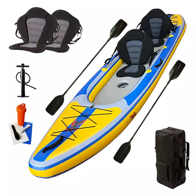 Foldable Canoe Drop-stitch Fabric Inflatable Kayak For Seashore