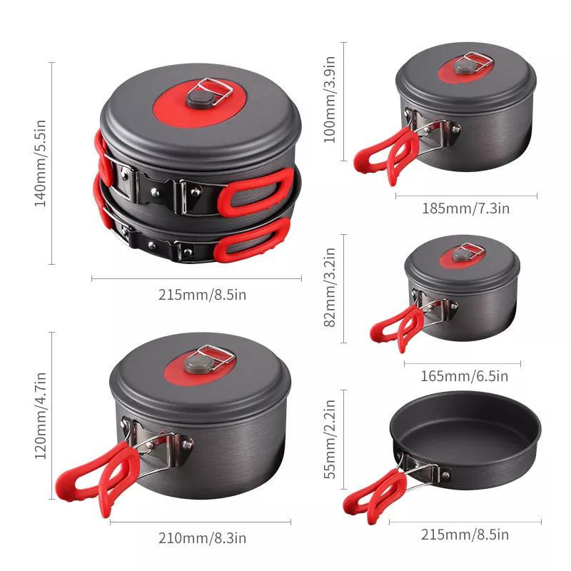 Portable Food Cooker Camping Cookware Set Outdoor Cooking Pot China