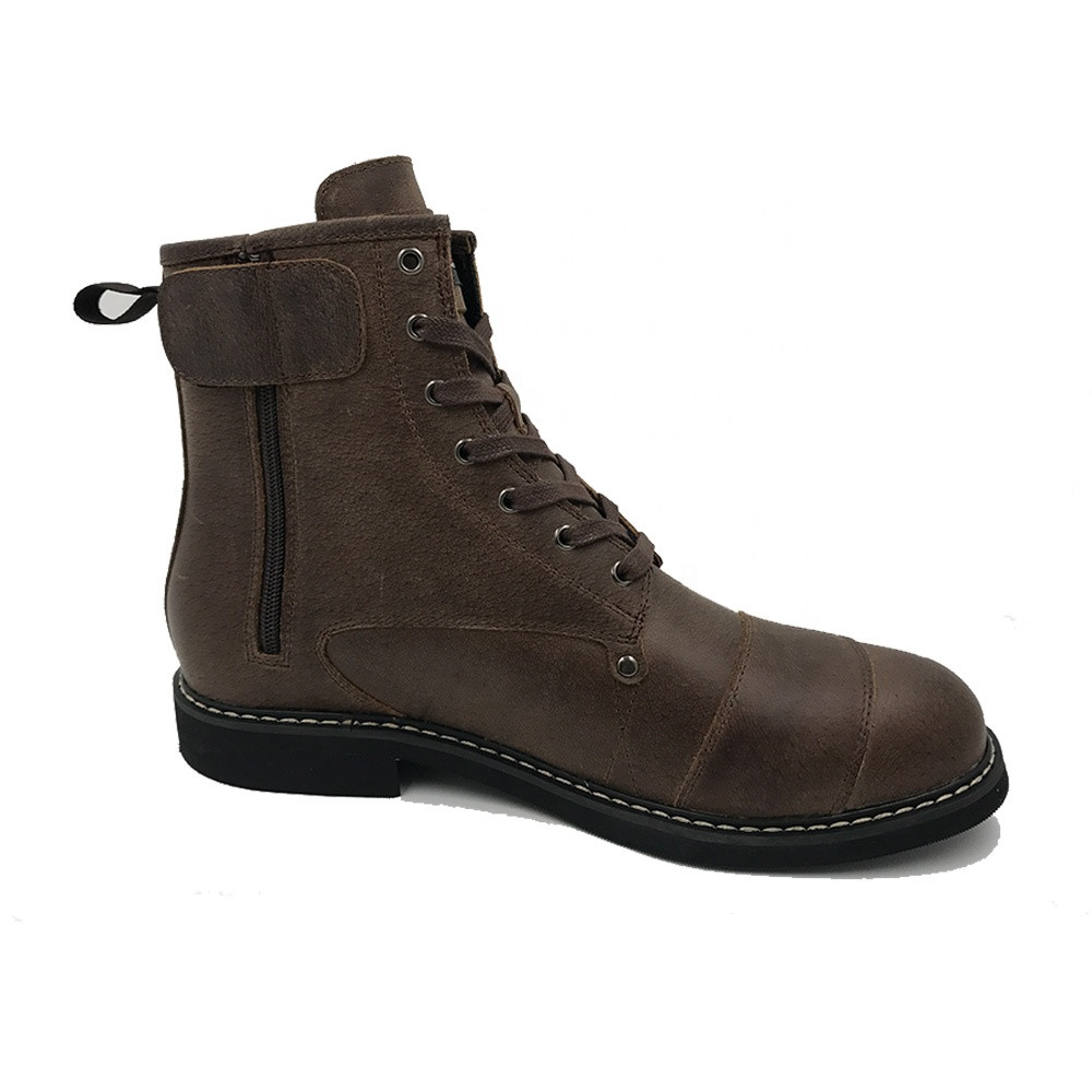 Leisure Motorcycle Boots Genuine Leather Shoes For Auto-Riding