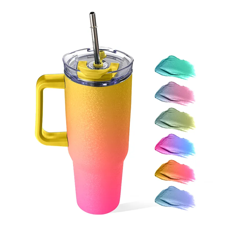 Sustainable Stocked 40oz tumbler with handle stainless steel Beer Mugs