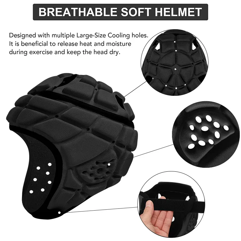 Breathable head protection EVA padded helmet for Sport Soccer