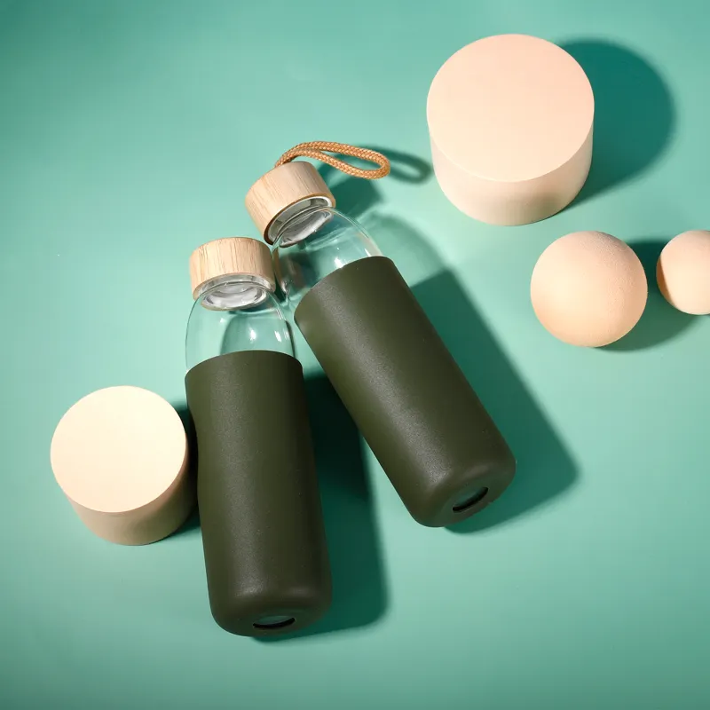 Water Bottle with Bamboo Lid
