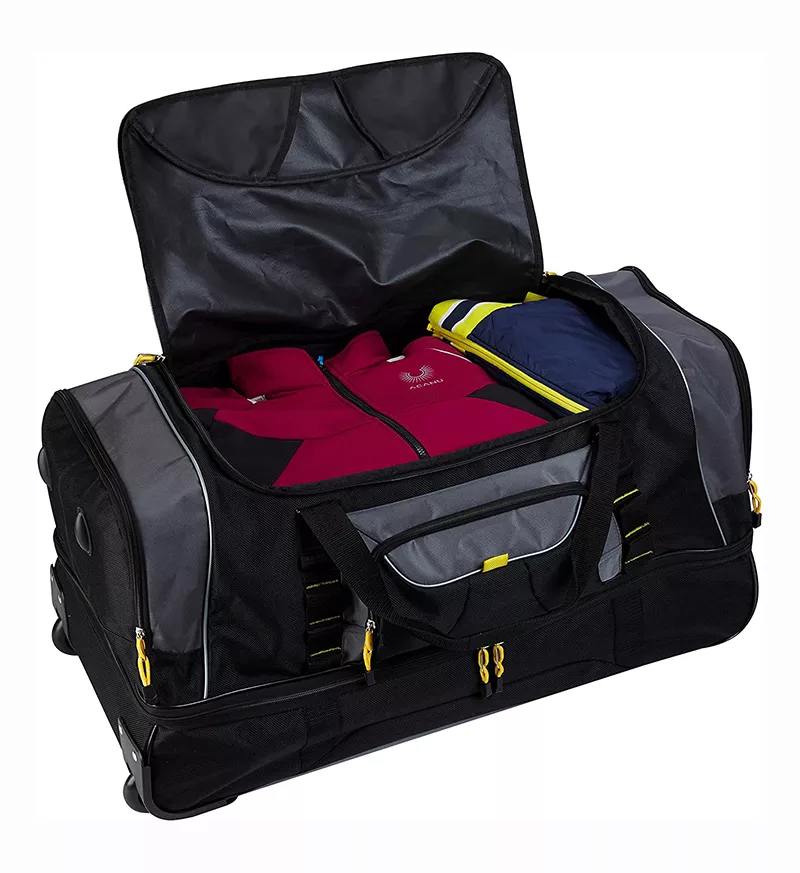 Waterproof Polyester Duffel Travel Bag Portable Wheeled Rolling Bag China
