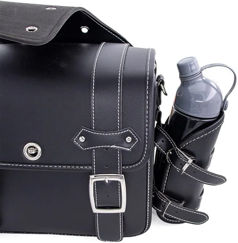 Pu Leather Portable Motorcycle Water Bottle Holder Bag