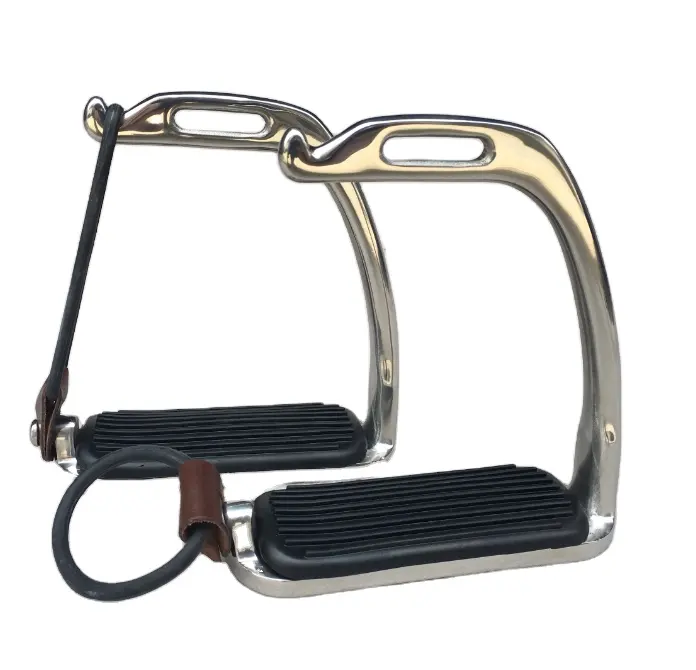 Equestrian Lightweight Stainless steel Stirrups with Rubber treads