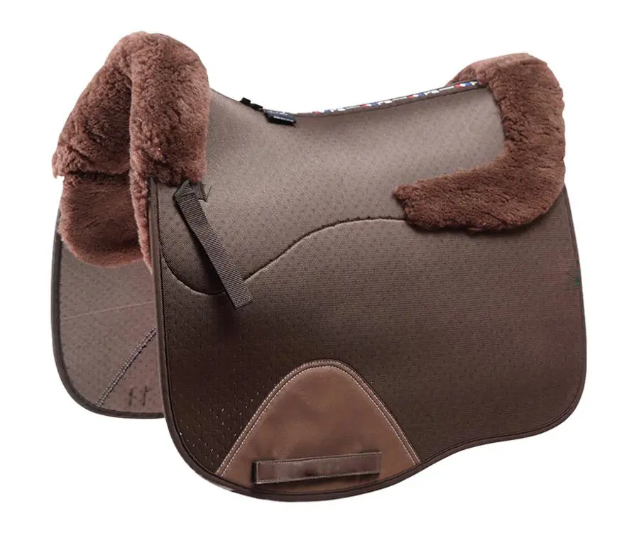 horse riding equipment equestrian saddle pad with fur