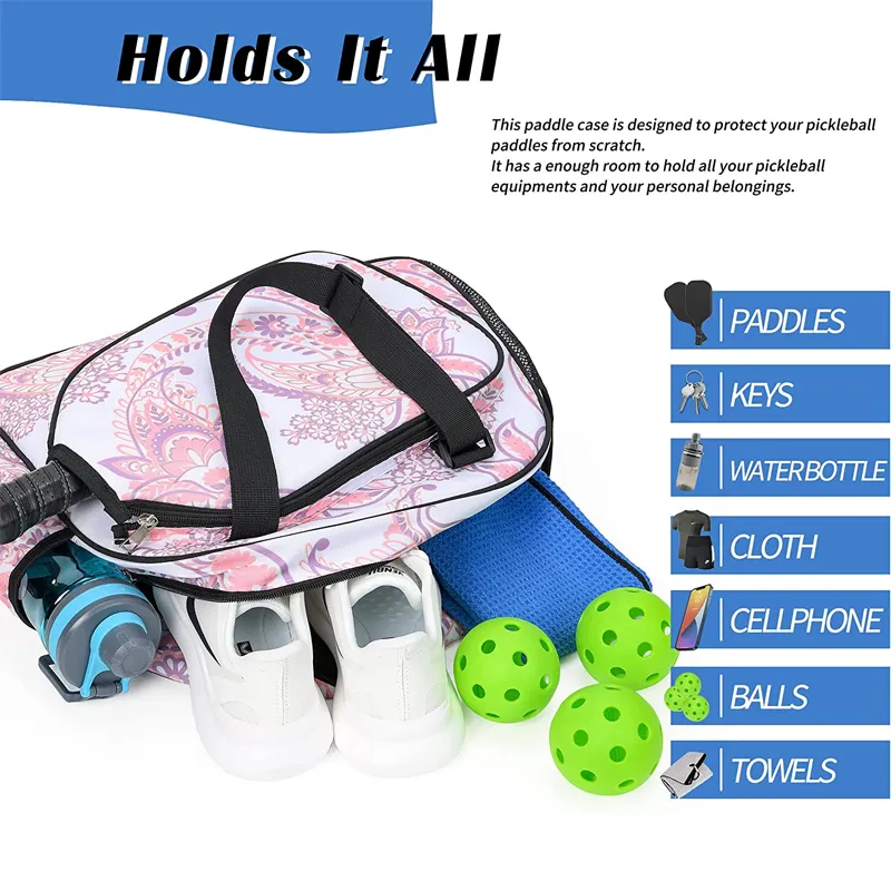 Sport Pickleball Paddle Bag For Woman Easily Carrying Bag