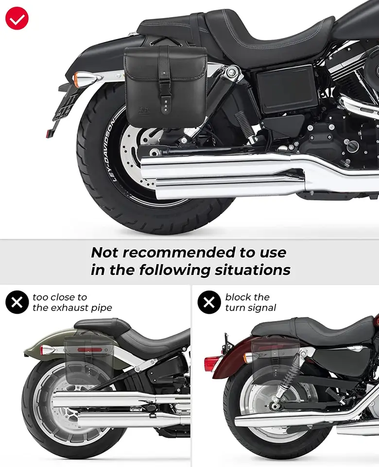 Leather Motorcycle Saddle Bag