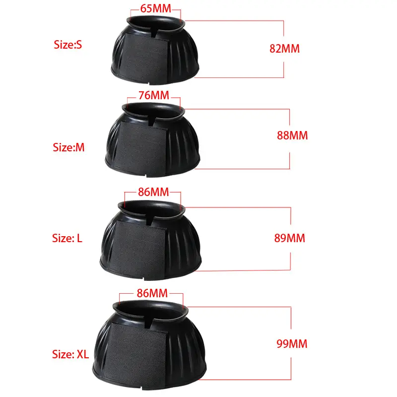 Measurements of Equestrian Products Leg protection Top Horse Bell Boots