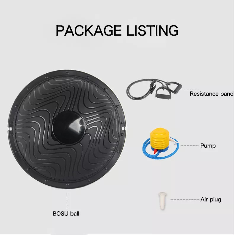 Home Fitness Half Gym Balance Ball With Handles Pilates Ball China