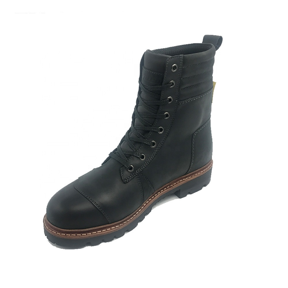 PPE Standard Ankle Protector Leather Shoes Motorcycle Boots For Men