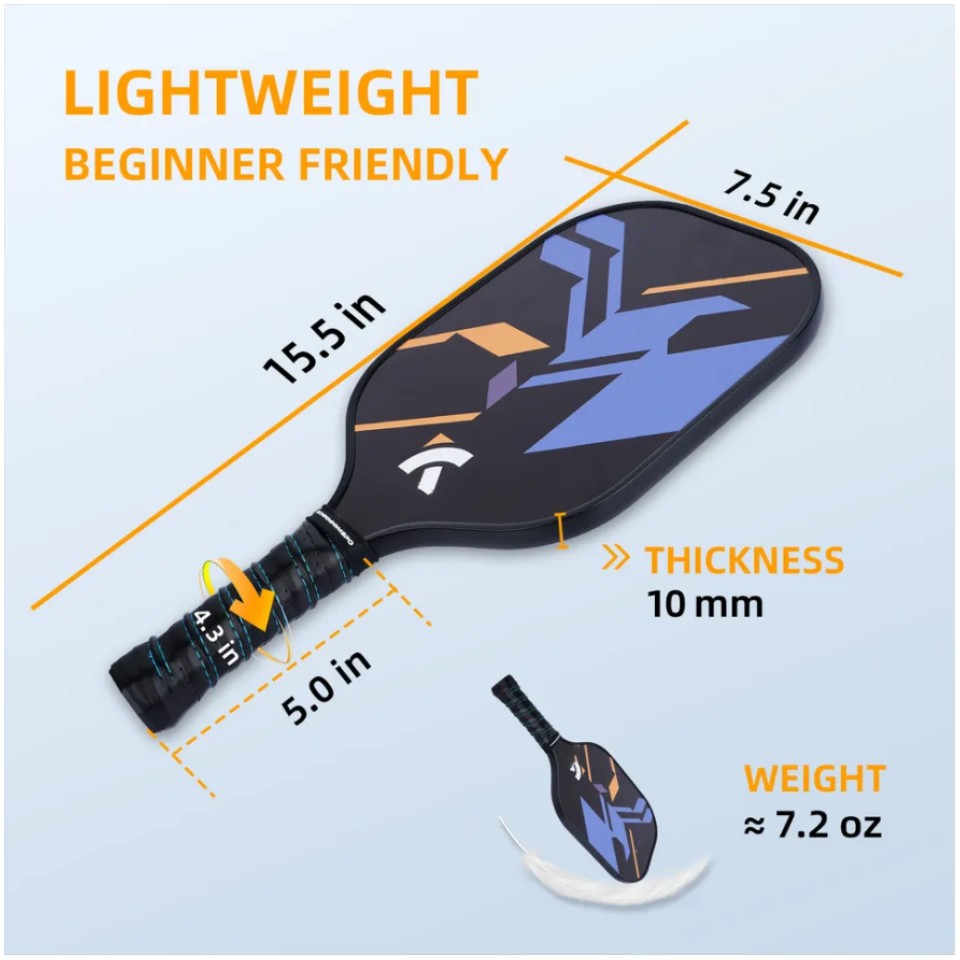 Sport USAPA Approved Carbon Fiber Advanced Pickleball Paddle