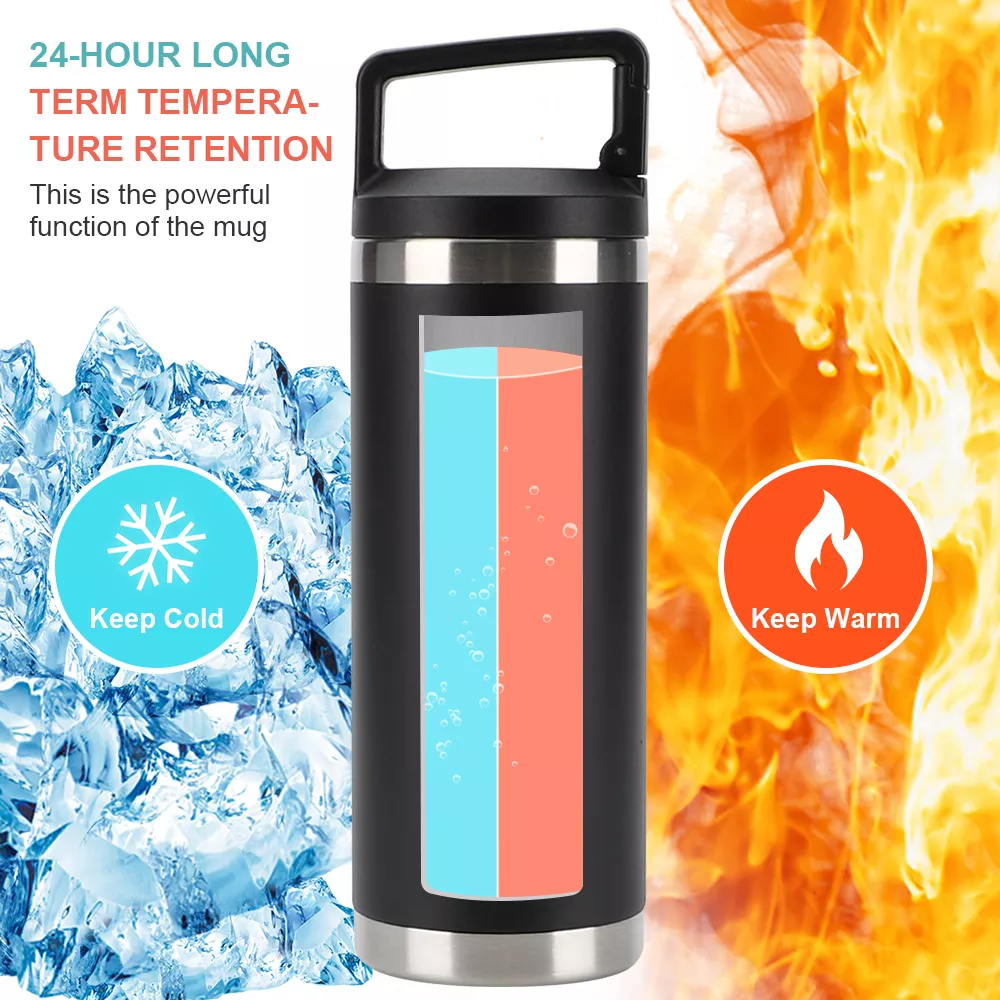 750ml Insulated Thermal Water Bottle Portable Stainless Drink Bottle
