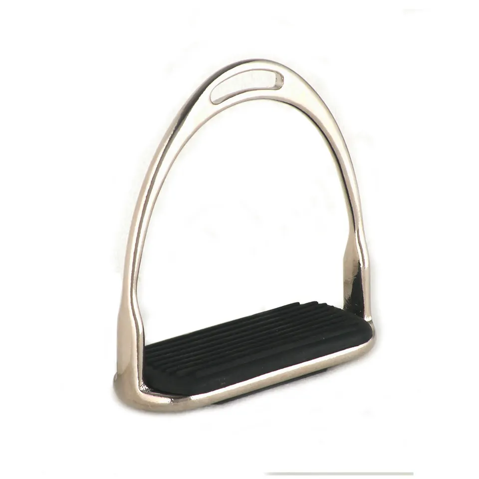 Horse Riding Equestrian Accessories Safety Stainless steel Stirrups with Rubber Treads