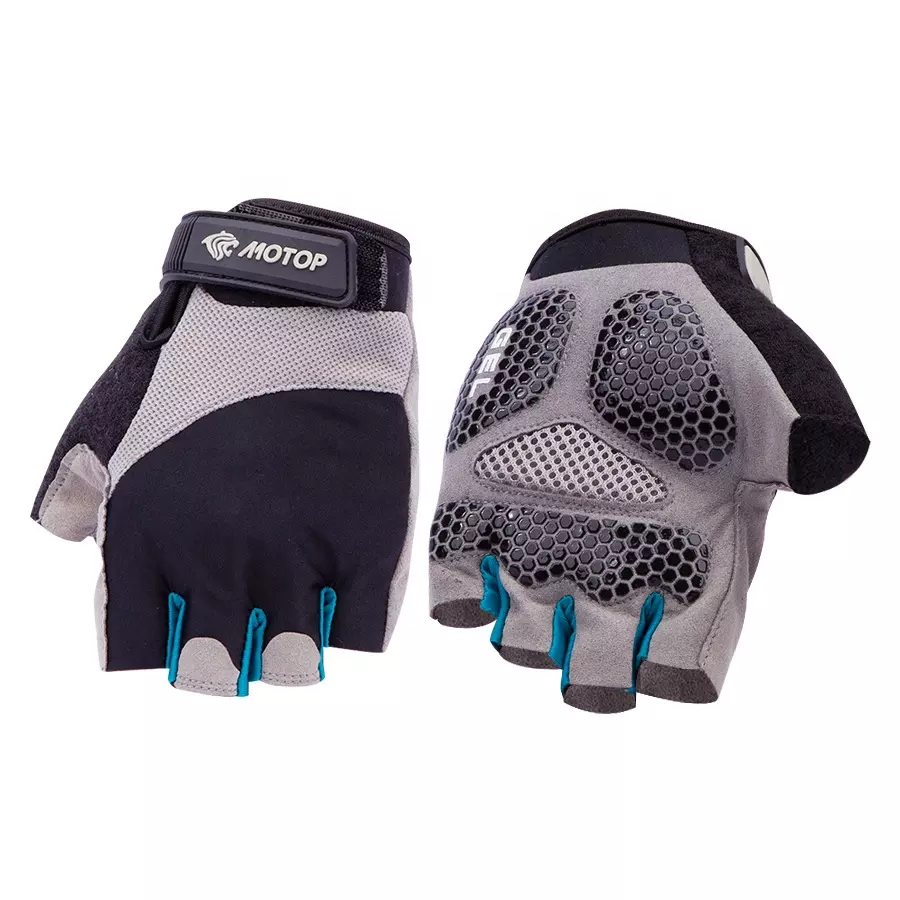 Bike GEL Padding on Palms Fingerless Cycling Glove Breathable and Anti-shock Gloves