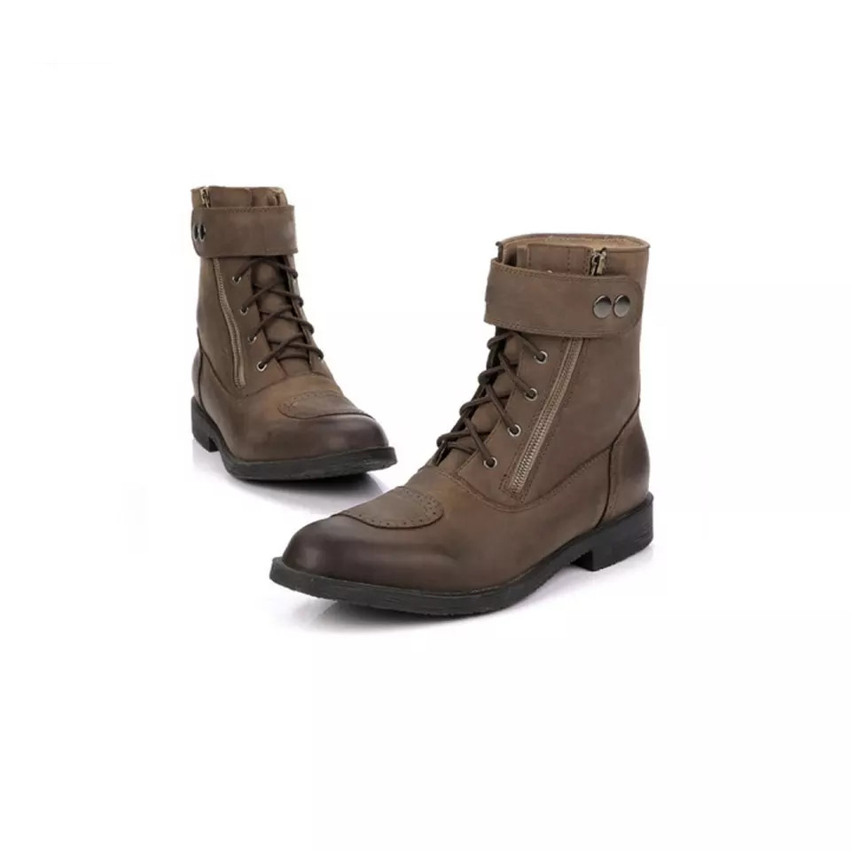 Leather Racing Motorcycle Boots PPE(EU) Passed Shoes