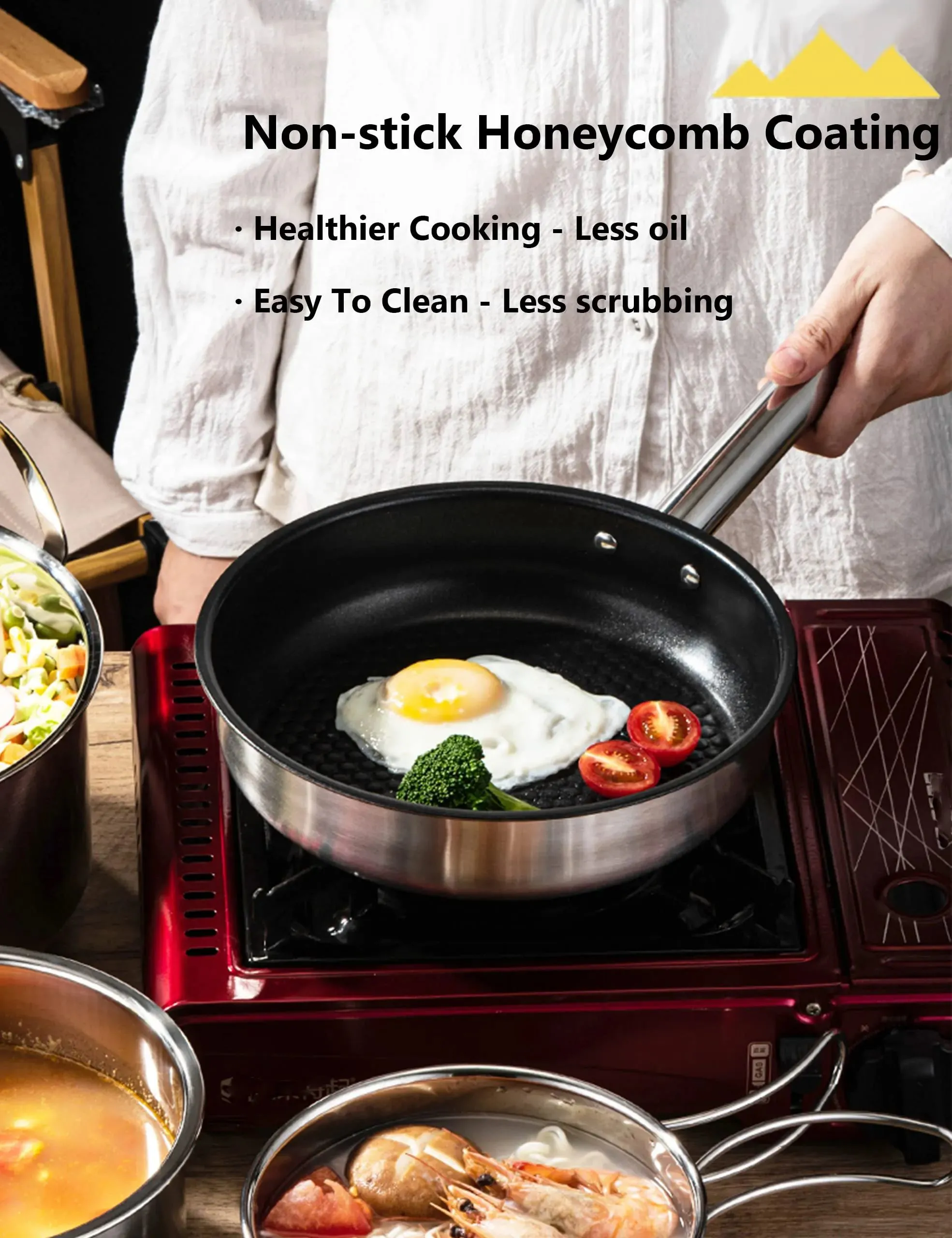 Outdoor Kitchen Stainelss Steel Cookware Set