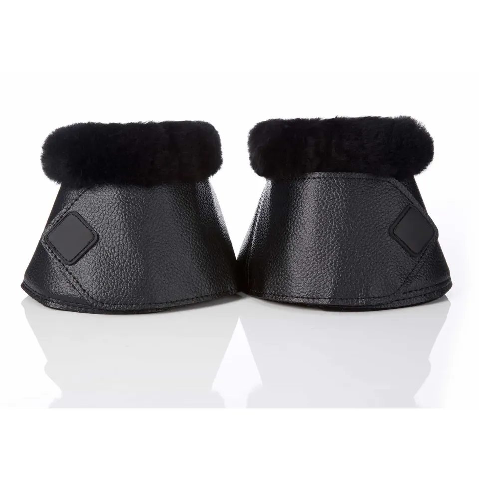 horse products equestrian leg protection winter boot bell boot with fur