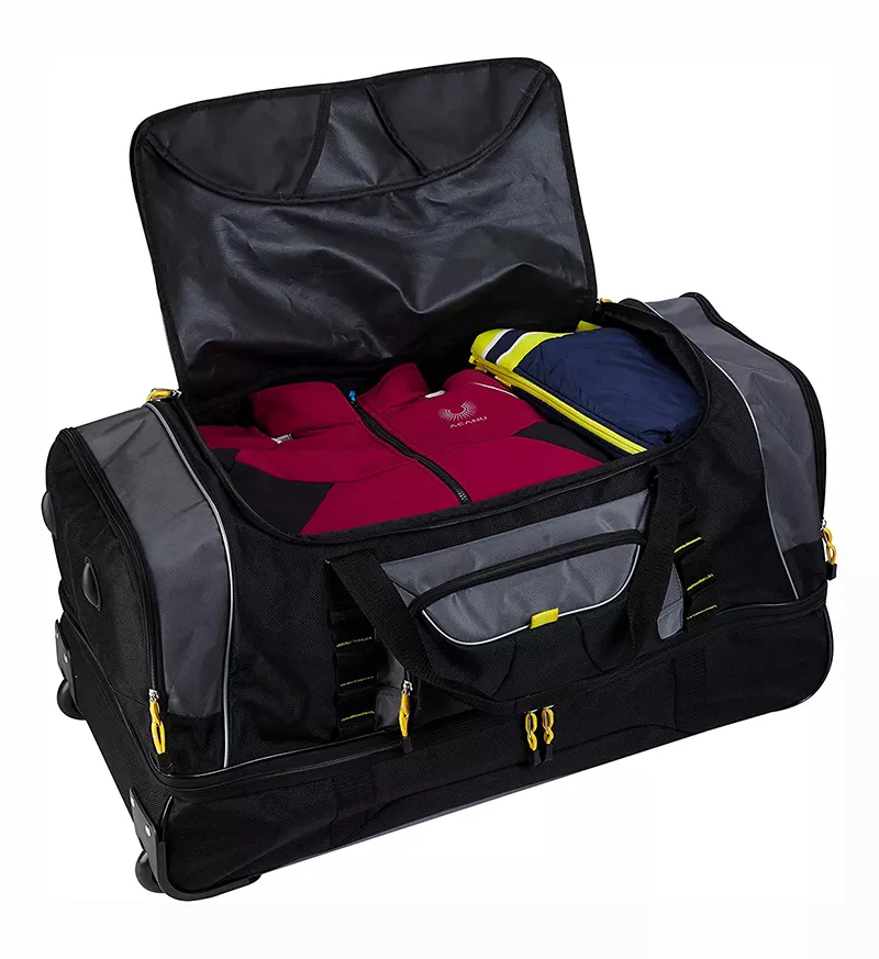 Large Capacity Polyester Duffel Travel Bag Portable Wheeled Rolling Bag China