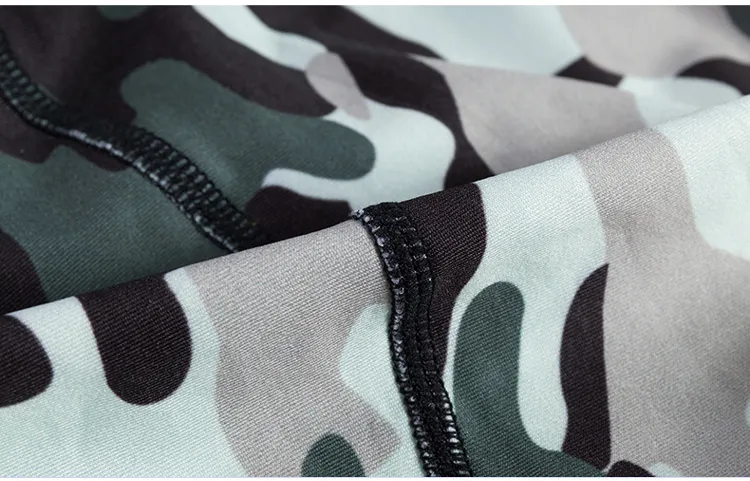 Camo printed Shirts Short Sleeve Compression Protector EVA shorts