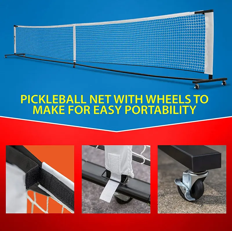 Outdoor Sport Game Pickleball Portable Pickleball Net with Wheels