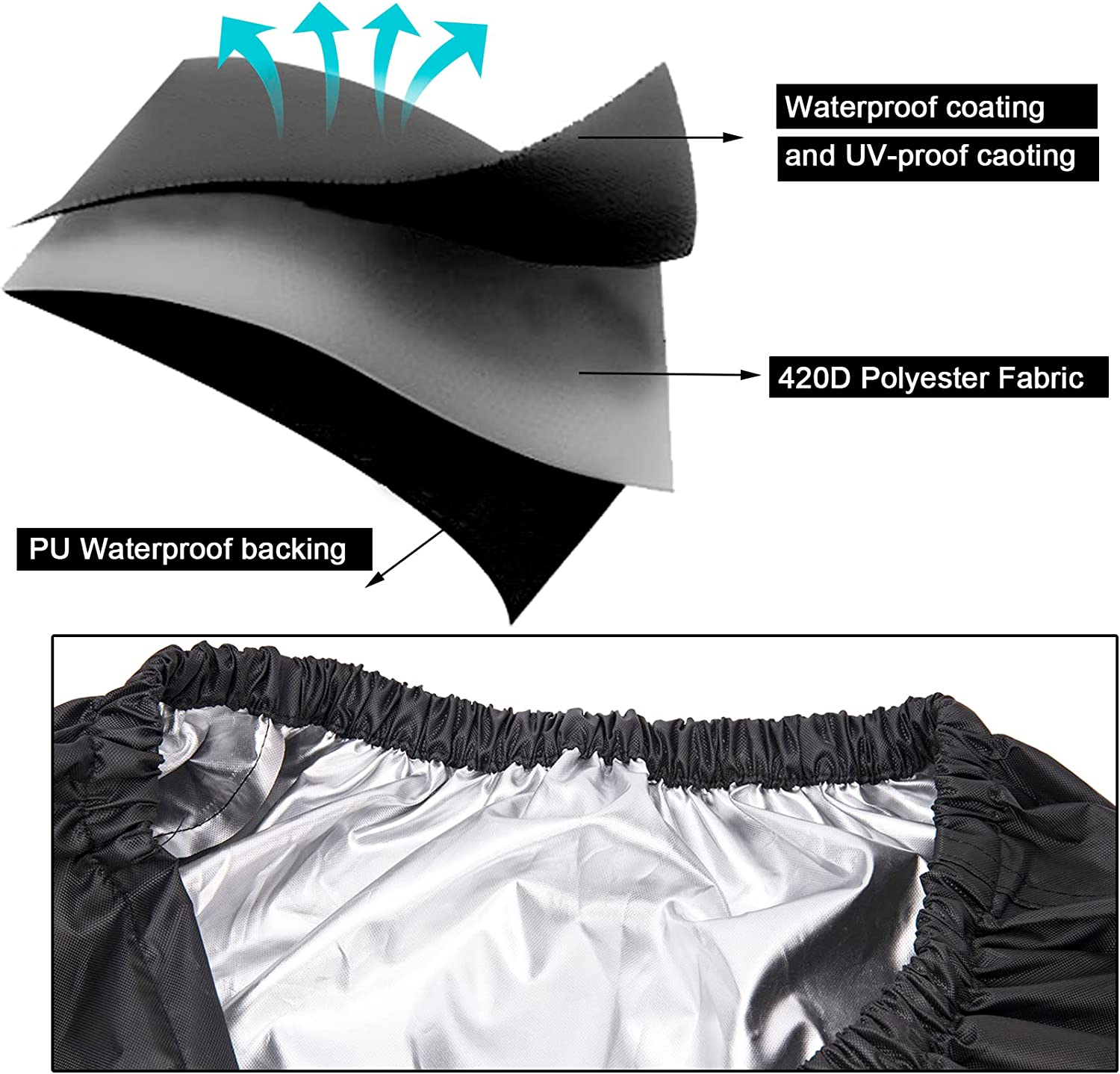 420D Oxford UTV Cover Waterproof ATV Cover fit for Most 4 Wheelers UTV