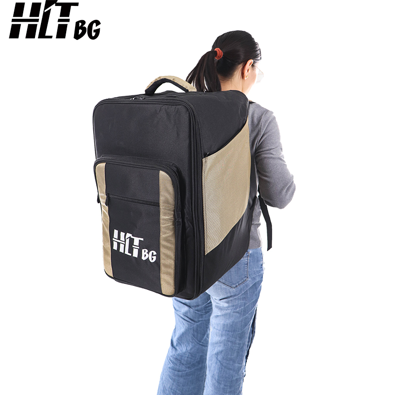 Inside look of bag with mat holder tray