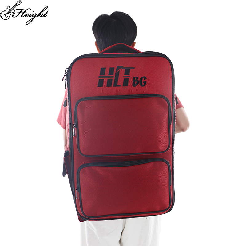 Inside look of bag with mat holder tray