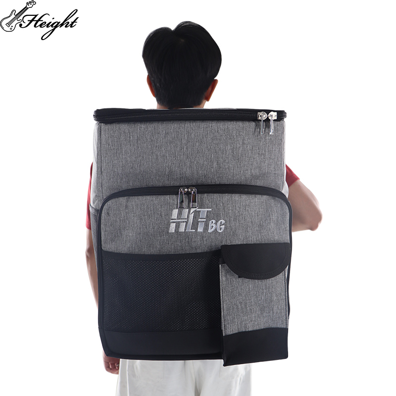 Inside look of bag with mat holder tray