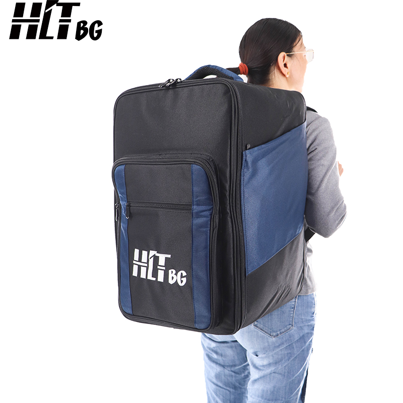 Inside look of bag with mat holder tray