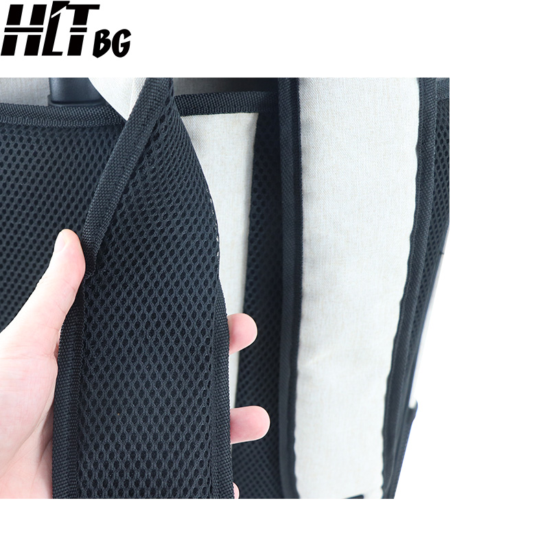 Inside look of bag with mat holder tray
