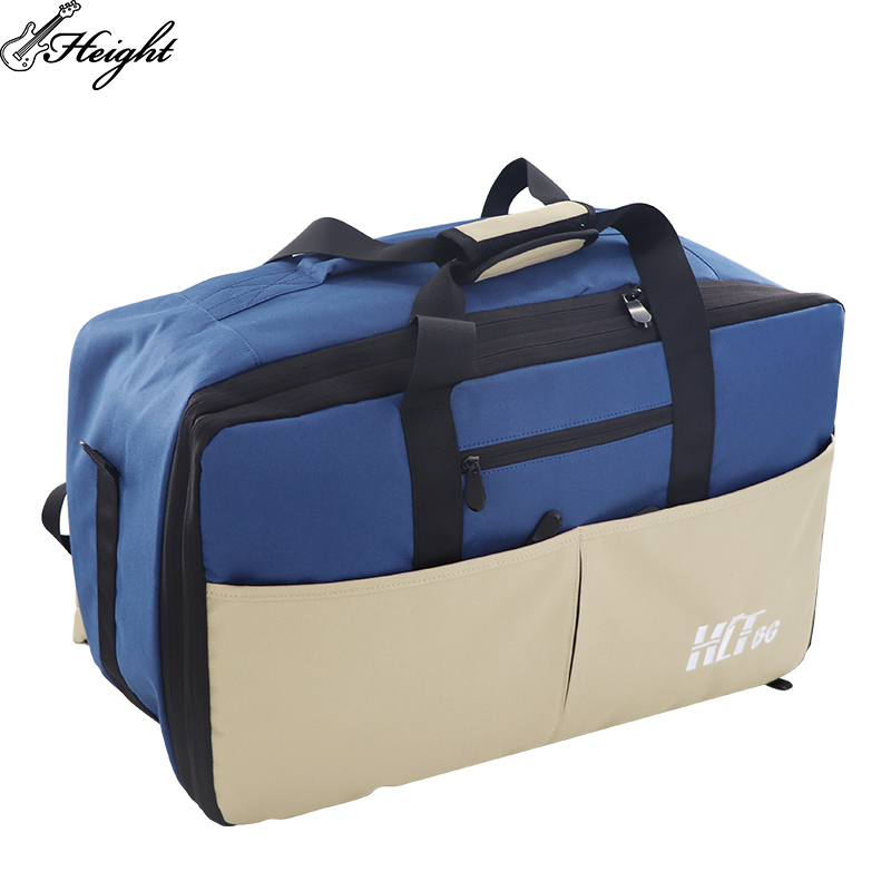 Inside look of bag with mat holder tray