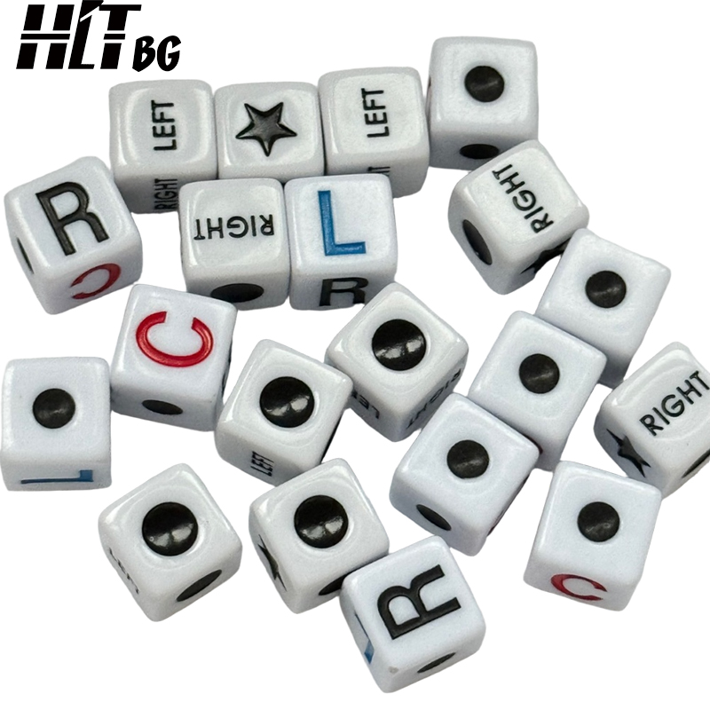 Customisable acrylic 6-sided dice