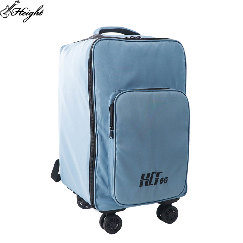 Inside look of bag with mat holder tray