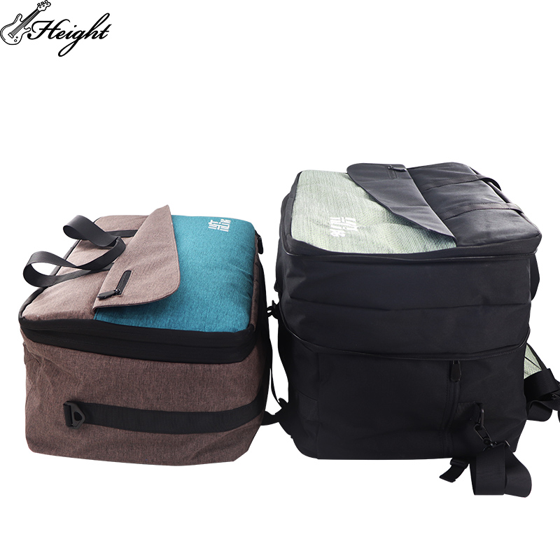 Inside look of bag with mat holder tray