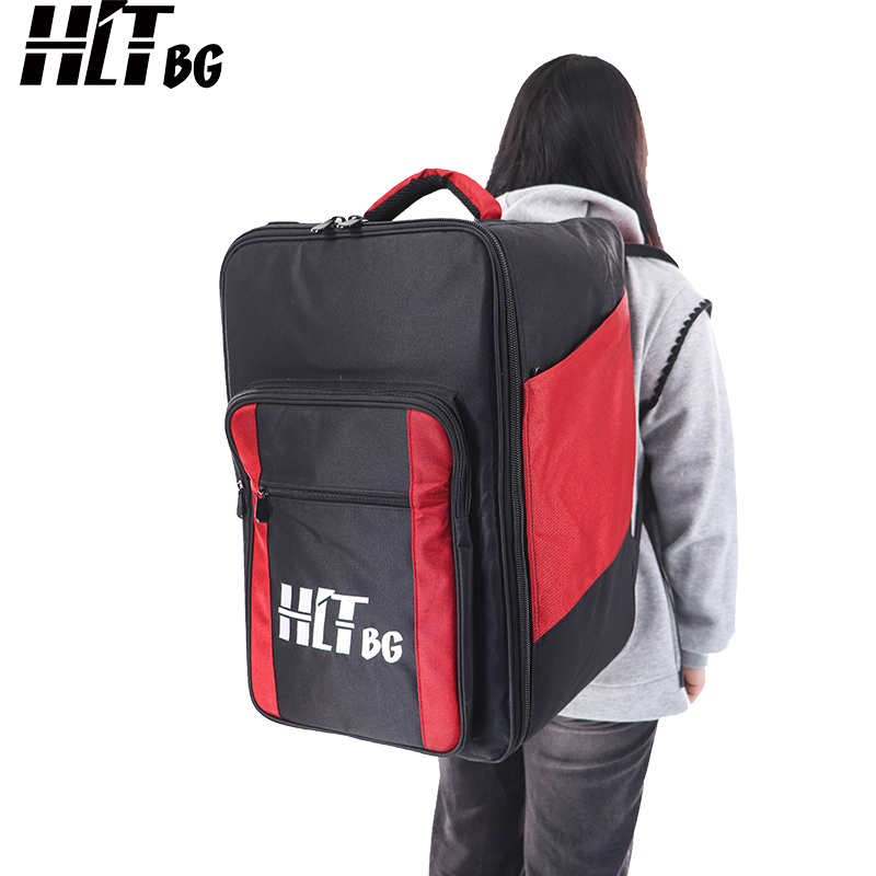 Inside look of bag with mat holder tray